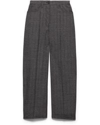 Prada - Mouliné Wool Pants - Lyst