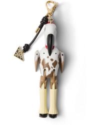 Prada - Animal Key Ring Charm With Metal Ring, Mujer - Lyst