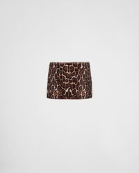 Prada - Printed Shearling Skirt - Lyst