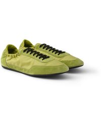Prada - Collapse Re-Nylon And Suede Elasticized Sneakers - Lyst