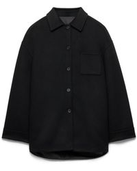 Prada - Reversible Double Cashwool And Re-Nylon Caban Jacket, Ebony - Lyst