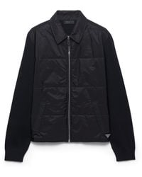 Prada - Wool And Re-Nylon Gabardine Cardigan - Lyst