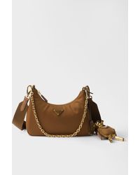 Prada - Re-Edition 2005 Re-Nylon And Saffiano Leather Bag With Charm - Lyst