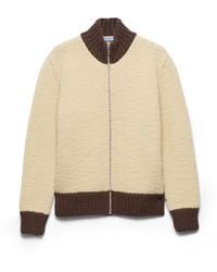 Prada - Wool Zipper Cardigan - Lyst