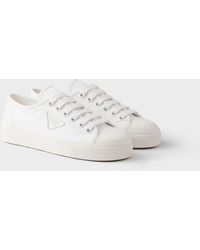 Prada - Cotton Gabardine Sneakers - Lyst