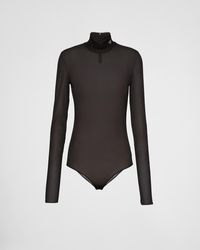 Prada - Gazar Jersey Bodysuit - Lyst