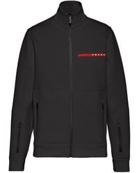 Prada - Recycled Double Technical Jersey Sweatshirt Jacket - Lyst