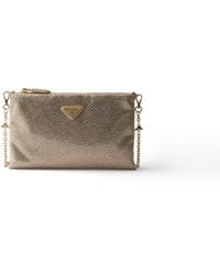 Prada - Mini Crystal-Studded Bag With Shoulder Strap - Lyst