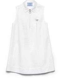 Prada - Chino Zipper Mini-Dress - Lyst