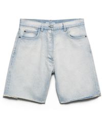 Prada - Denim Bermudas - Lyst