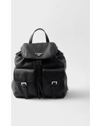 Prada - Medium Leather Backpack - Lyst