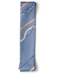 Prada - Printed Silk Twill Skinny Scarf - Lyst
