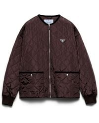 Prada - Quilted Light Re-Nylon Jacket, Dark - Lyst