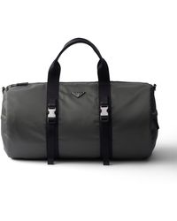 Prada - Bolsa De Lona En Piel Saffiano Y Re-Nylon - Lyst