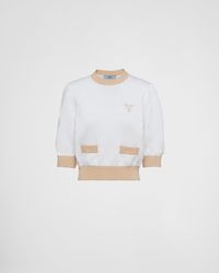 Prada - Cotton Crew-neck Sweater - Lyst