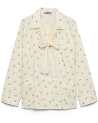 Prada - Bouquet Print Old Canvas Shirt - Lyst