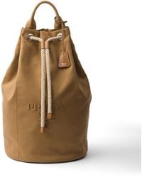 Prada - Canvas Drawstring Duffle Bag - Lyst