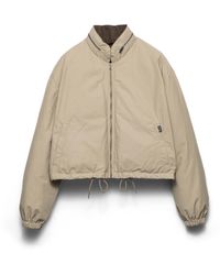 Prada - Cropped Technical Poplin Down Jacket - Lyst