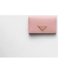 Prada - Saffiano Leather Cardholder - Lyst