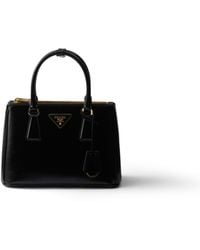 Prada - Galleria Small Patent Saffiano Leather Bag - Lyst