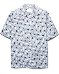 Prada - Printed Cotton Blend Bowling Shirt, Ivory/Light - Lyst