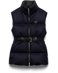 Prada - Loden Down Vest - Lyst