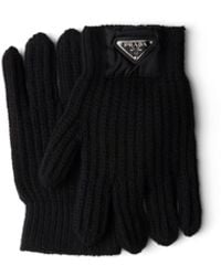 Prada - Wool And Cashmere Gloves - Lyst