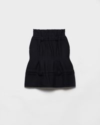 Prada - Chevron Wool Midi Skirt - Lyst