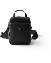 Prada - Saffiano Leather Mini One-Shoulder Backpack - Lyst