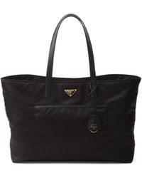 Prada - Re-edition 1978 Large Re-nylon And Saffiano Leather Tote Bag - Lyst