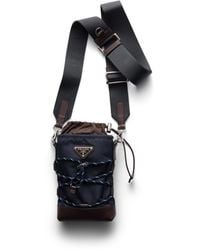 Prada - Speedrock Re-Nylon And Leather Smartphone Case - Lyst
