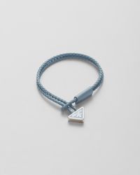 Prada - Bracelet En Cuir Nappa Tressé - Lyst