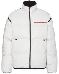 Prada - Reversible Cropped Light Nylon Down Jacket - Lyst