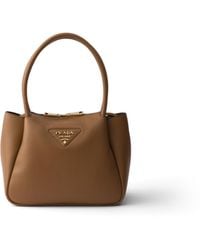 Prada - Liaison Small Leather Handbag, Caramel - Lyst
