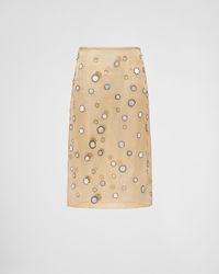 Prada - Mirror-embellished Organza Midi-skirt - Lyst
