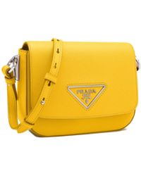 saffiano leather prada identity shoulder bolsa