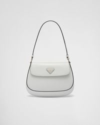 Prada - Cleo Brushed Leather Shoulder Bag With Flap - Lyst