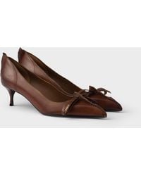 Prada - Pumps Aus Antikem Leder - Lyst