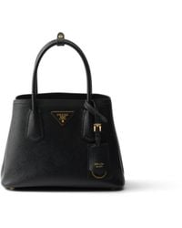 Prada - Double Small Saffiano Leather Bag - Lyst