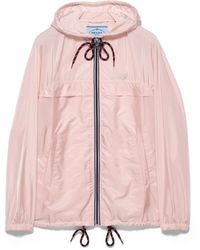 Prada - Lightweight Re-Nylon Hooded Raincoat, Alabaster - Lyst