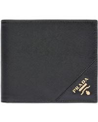 Prada Portemonnaie mit Logo in Schwarz für Herren Herren Accessoires Portemonnaies und Kartenetuis 