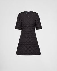 Prada - Short-Sleeved Re-Nylon Dress - Lyst