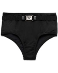Prada - Interlock Fabric Bikini Bottom - Lyst