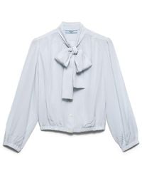 Prada - Crepe De Chine Shirt - Lyst