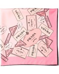Prada - All-Over Print Scarf - Lyst