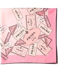 Prada - All-Over Print Scarf - Lyst
