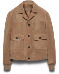 Prada - Suede Jacket - Lyst