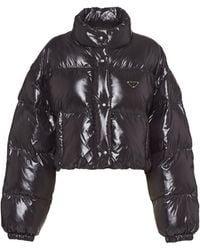 Prada - Re-Nylon Cropped Nylon Jacket - Lyst