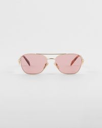 Prada - Sunglasses With Triangle Logo - Lyst