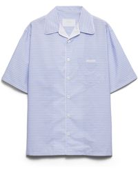 Prada - Camisa De Bolera De Algodón A Rayas, Hombre, Talla - Lyst